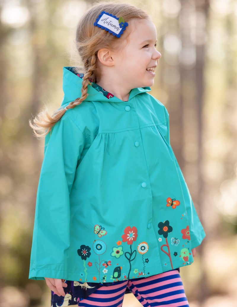 Arshiner Girl Baby Kid Waterproof Hooded Coat Jacket Outwear Raincoat Hoodies, Blue, 2-6 Years - Image 2